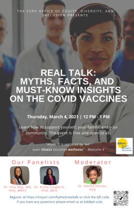 Recording Available for Real Talk: Myths, Facts, and Must-Know Insights on the COVID Vaccines